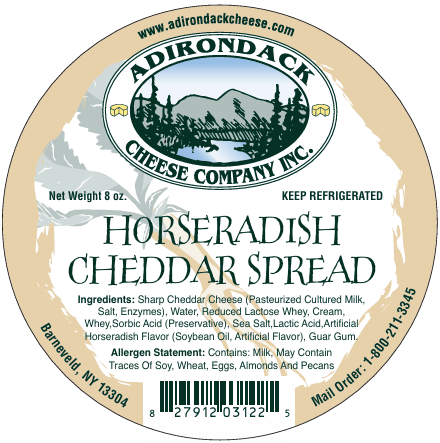 Adirondack Horseradish Cheddar Spread 4 or 8 Pack