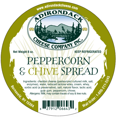 Adirondack 4 Peppercorn & Chive Spread 4 or 8 Pack