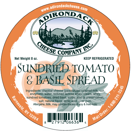 Adirondack Sundried Tomato & Basil Spread 4 or 8 Pack